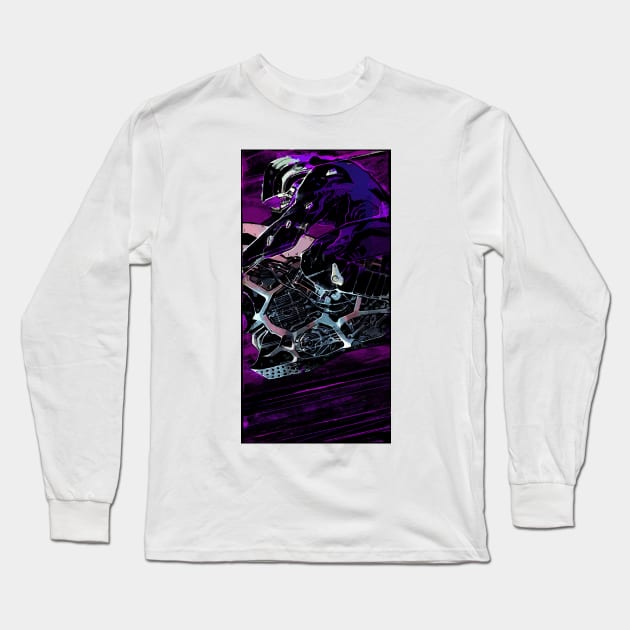 The Chariot (Cyberpunk Tarot) Long Sleeve T-Shirt by Joshessel